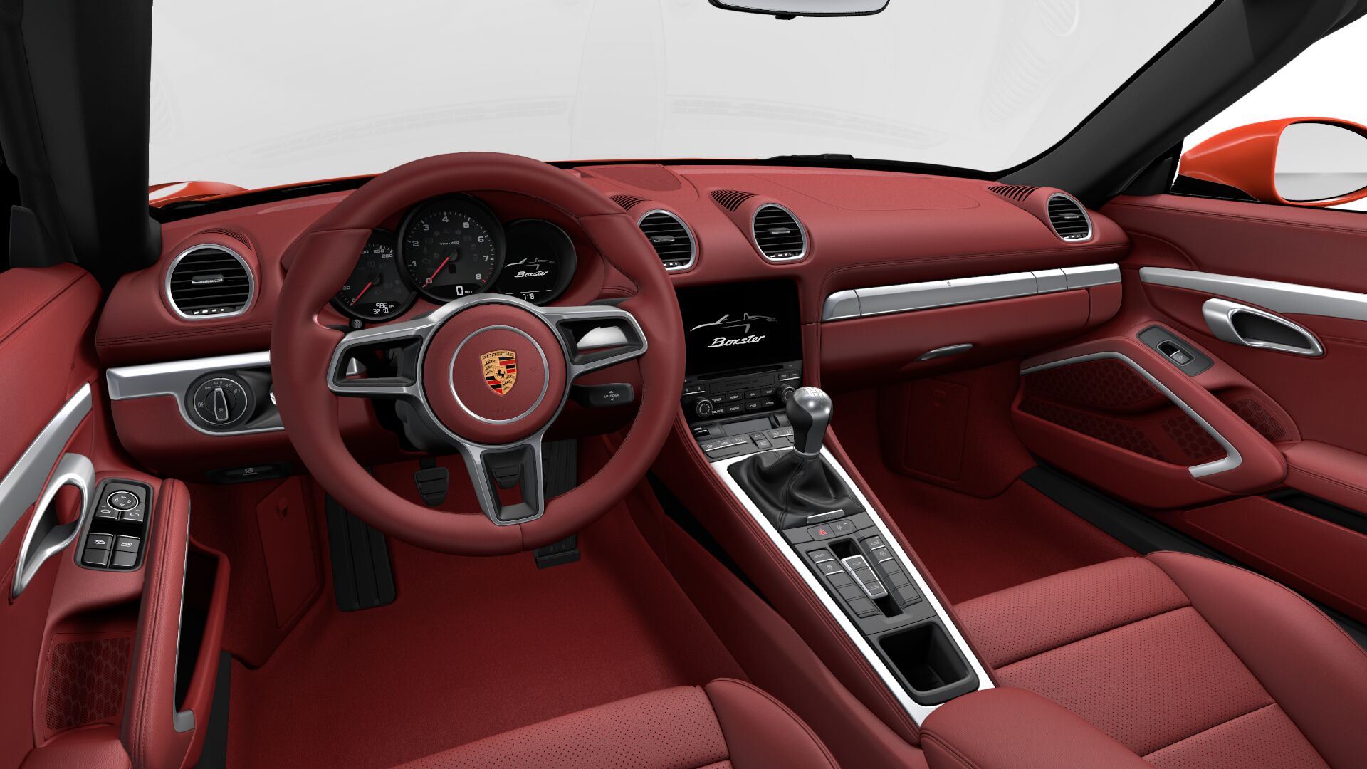 Porsche 718 Boxster S interior front view