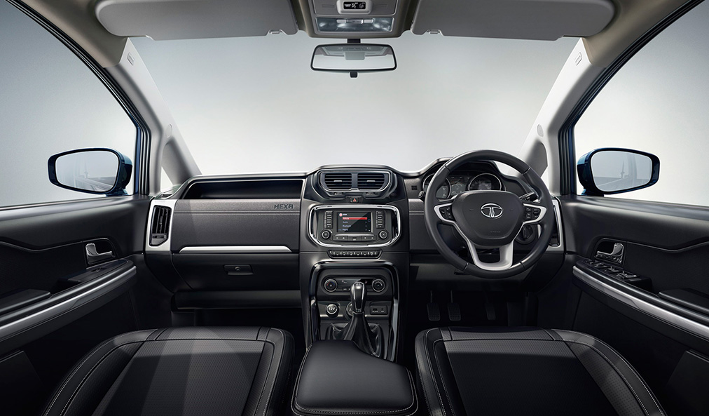Tata Hexa XM interior front Dashboard view